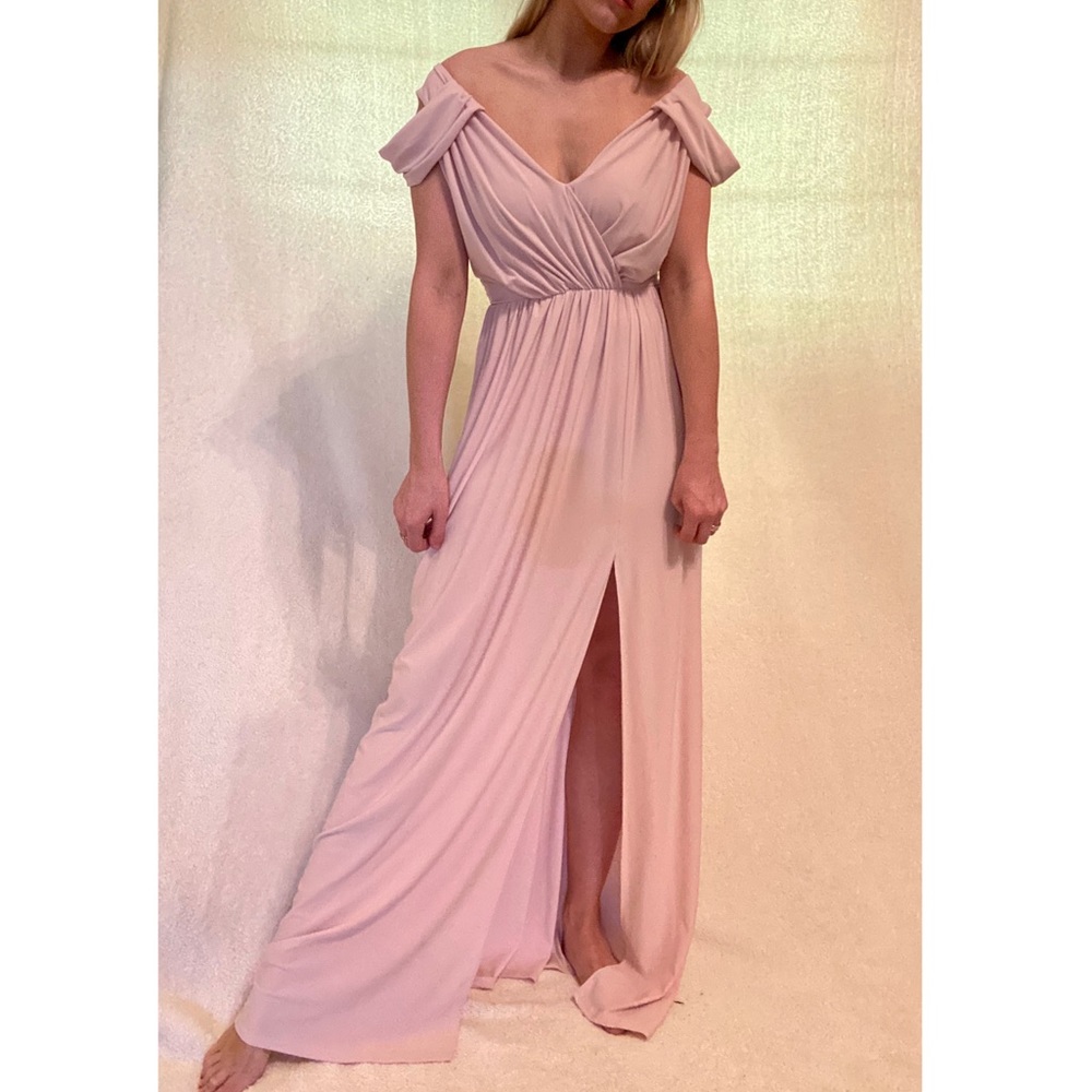 Blush Grecian Romantic Evening Dress